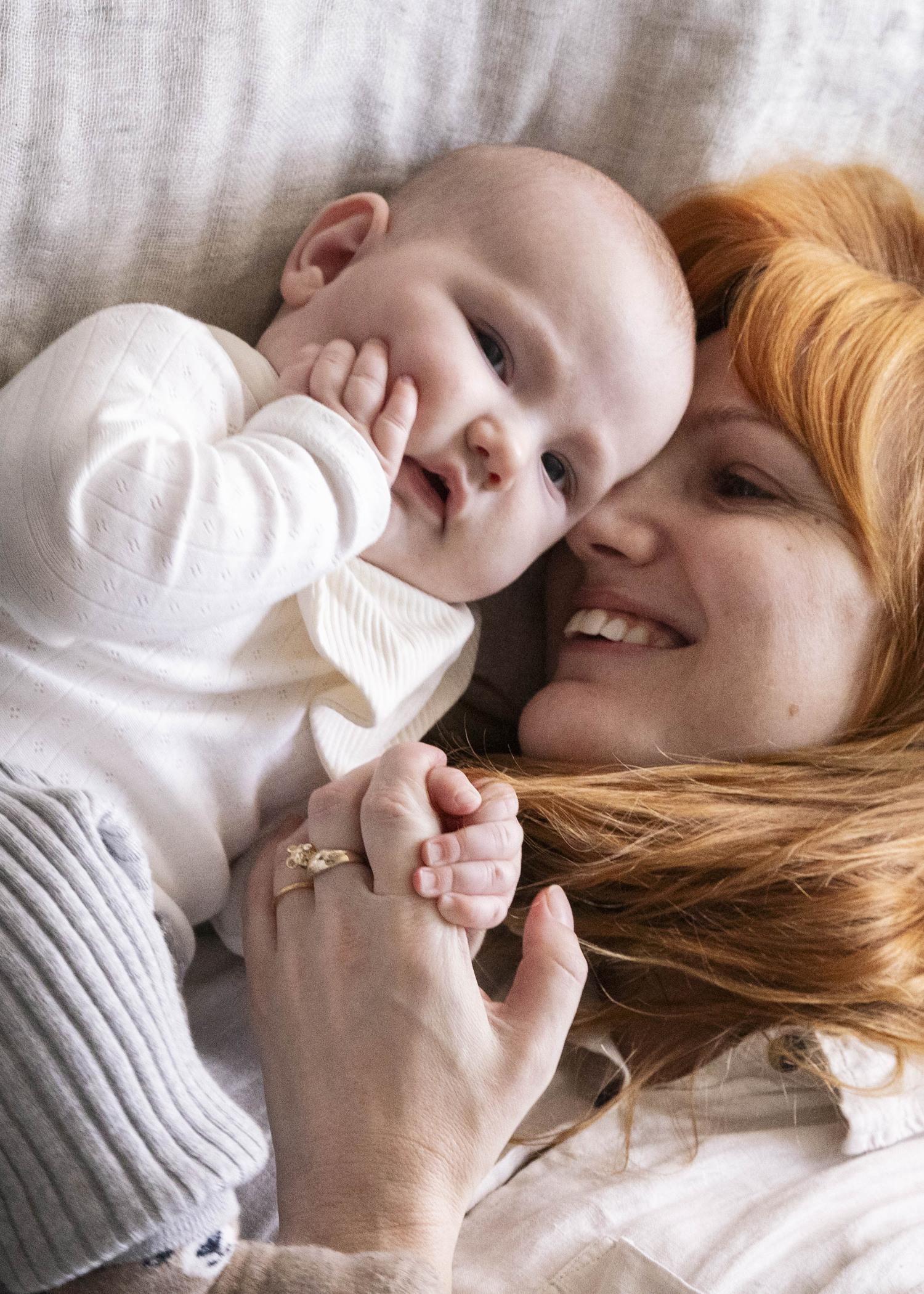 Happy mum together with the kid, quality time