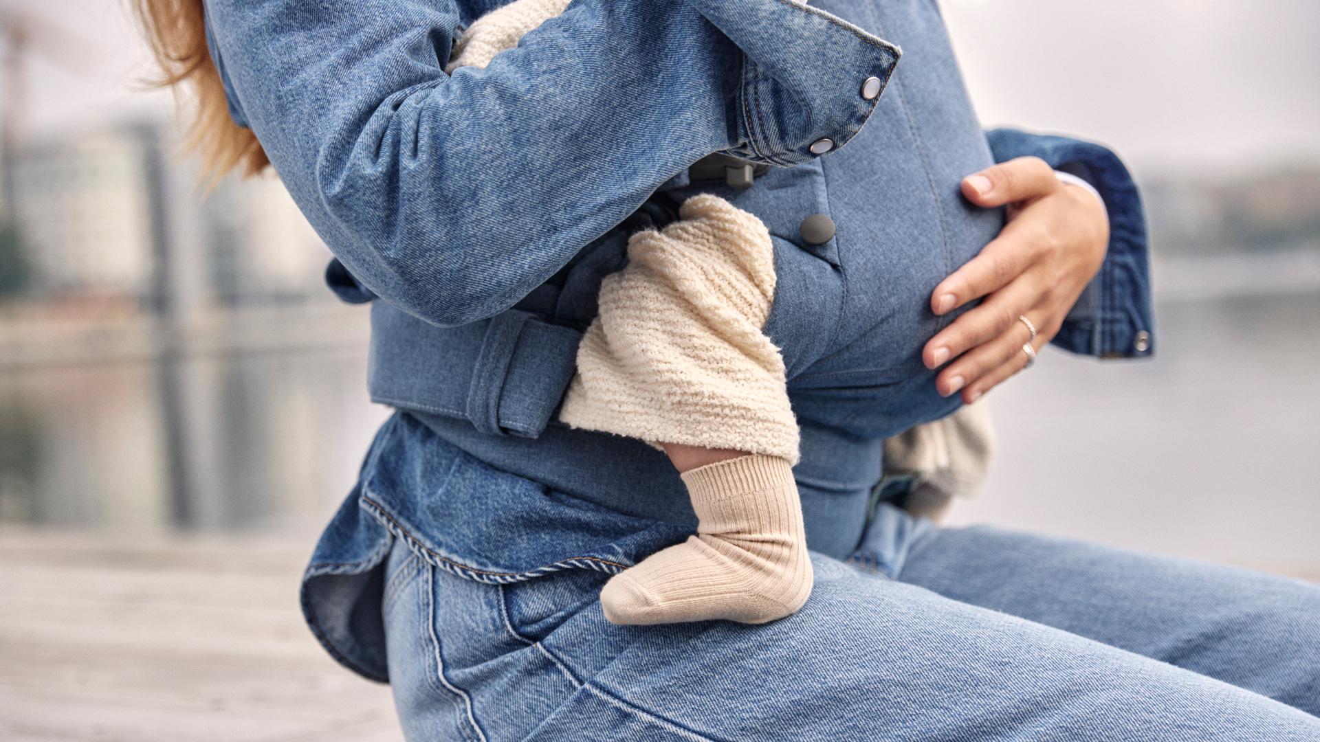 Baby Carrier Harmony in blue Woven Mélange - BabyBjörn